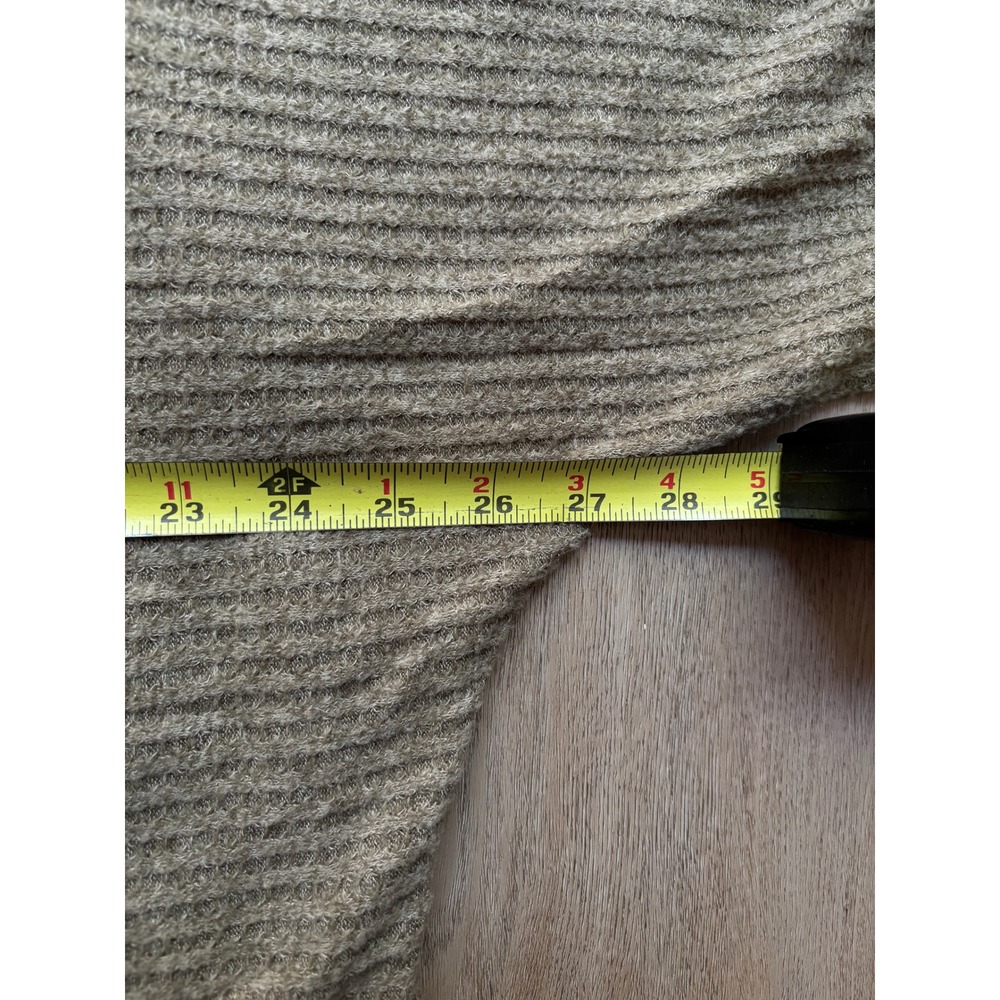 Free People We The Free Ottoman Slouchy Tunic Cowl Neck Ribbed Knit Top Olive L - Picture 8 of 10